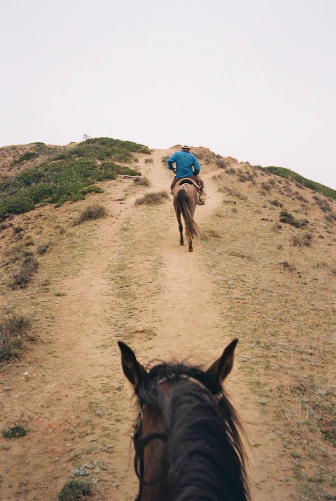 Horse-riding near Issyk-Kul